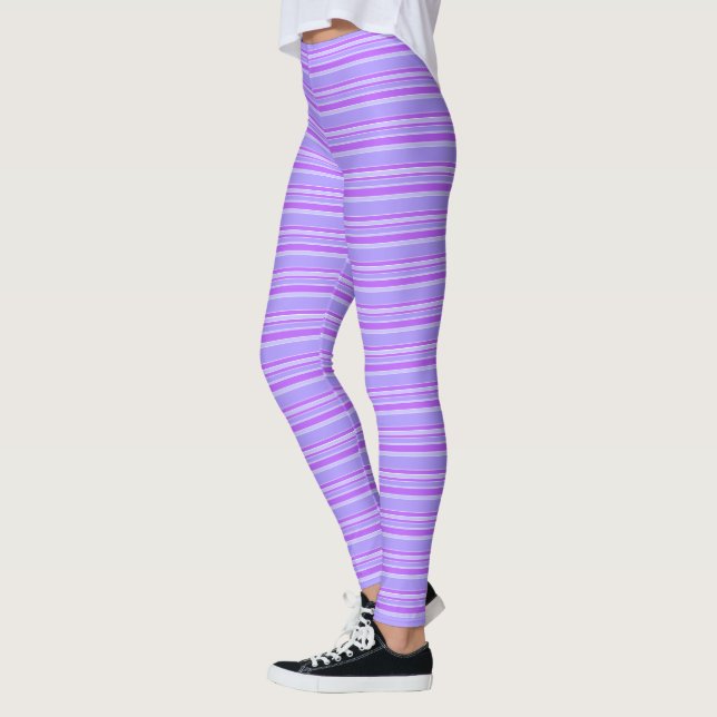 Violettstreifen Leggings (Links)