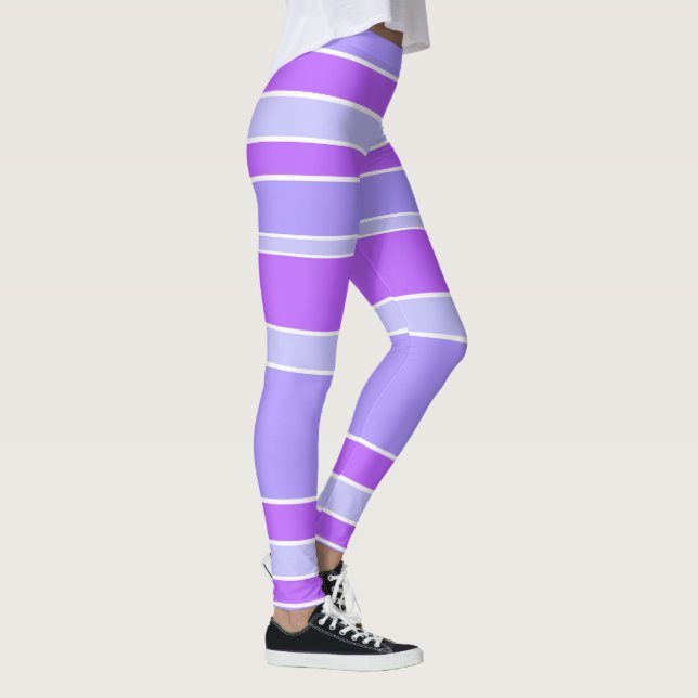 Violettstreifen Leggings (Rechts)