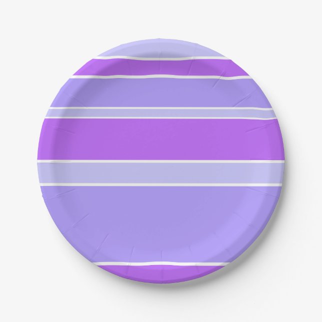 Violettstreifen Pappteller (Vorderseite)