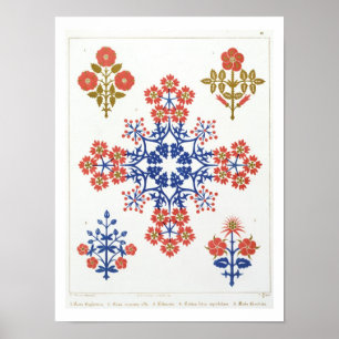 Violiet, Iris- und Tulpemotivtapete entwerfen, Poster