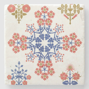 Violiet, Iris- und Tulpemotivtapete entwerfen, Steinuntersetzer