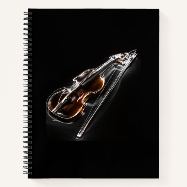 Violin 3D Notizbuch (Vorderseite)