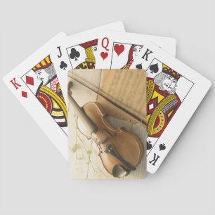 Violin and Sheet Music Spielkarten