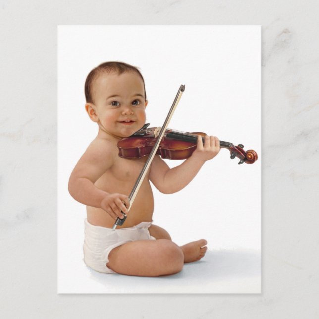Violin Baby Postkarte (Vorderseite)