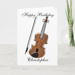 Violin Birthday Karte