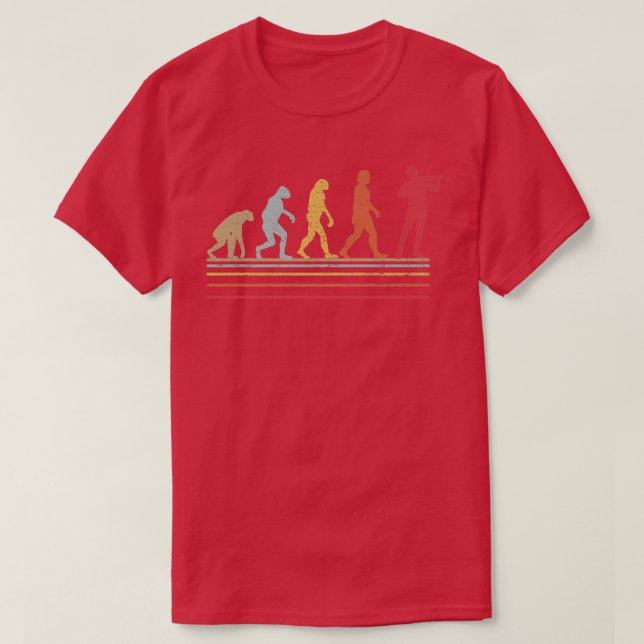 Violin Bow Evolution Musiklehrer Musical Violini T-Shirt (Design vorne)