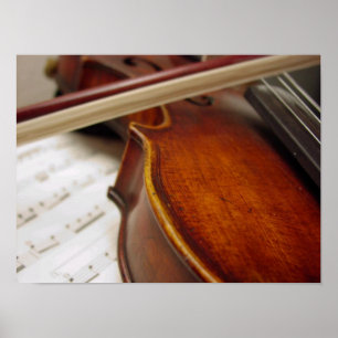 Violin Bow & Sheet Music Foto Poster