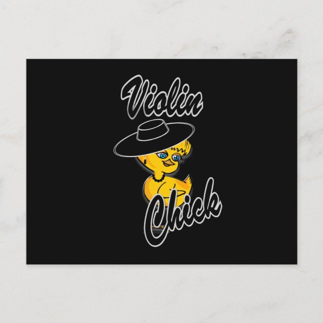 Violin Chick #4 Postkarte (Vorderseite)