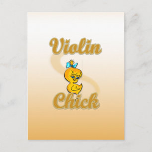 Violin Chick Postkarte