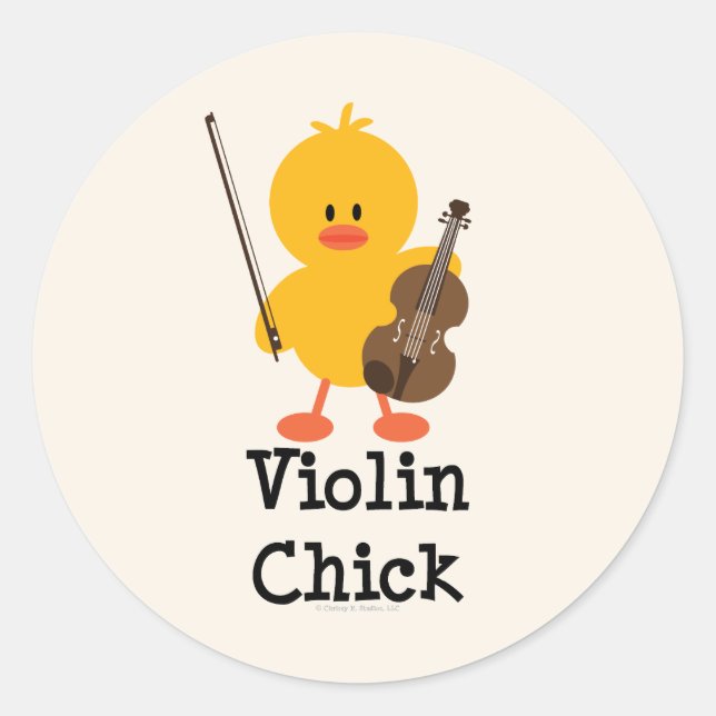 Violin Chick Stickers (Vorderseite)