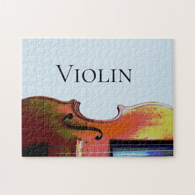 Violin Classic Music Blue Puzzle (Horizontal)