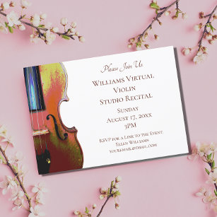 Violin Classical Music Erwägungsgrund Elegant Rot Einladung