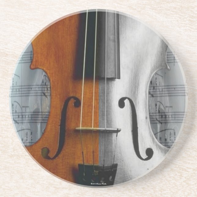 Violin coaster sandstein untersetzer (Vorne)