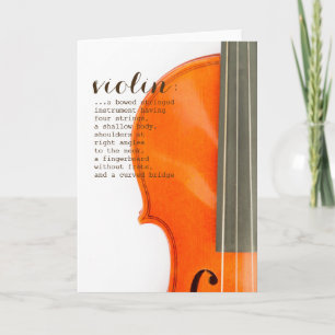 Violin Definition Greeting Card Karte