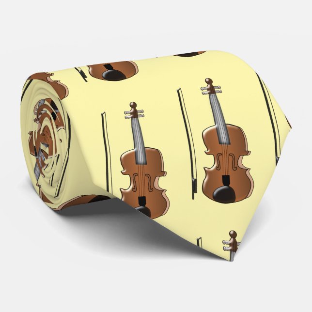 Violin-Design Krawatte (Gerollt)