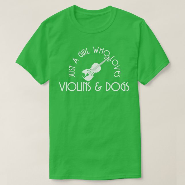 Violin Dog GirlTShirt T-Shirt (Design vorne)