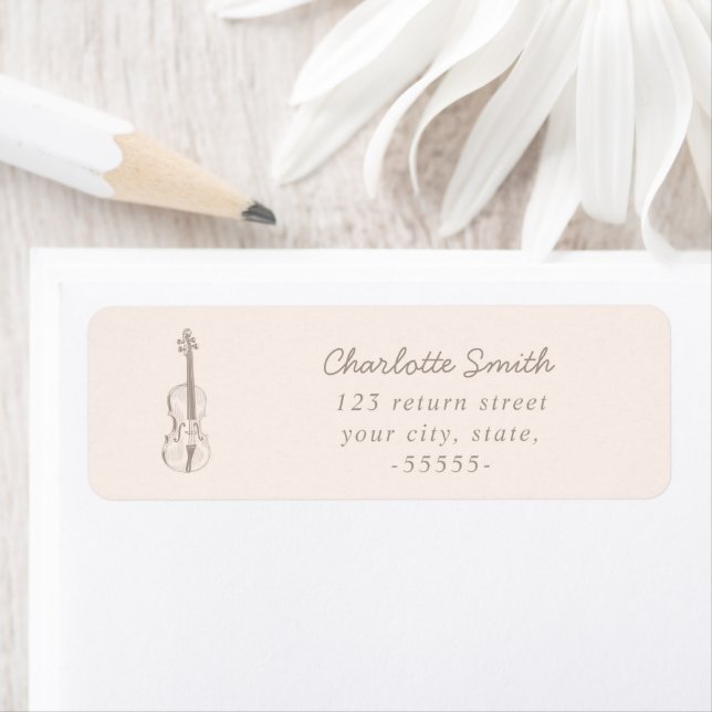 Violin Elegante Script Music Teacher Modernes Rosa (Insitu)