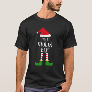 Violin Elf Weihnachts Pajama Matching Familiengesc T-Shirt