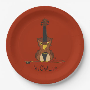 Violin Funny Niedlich Pappteller