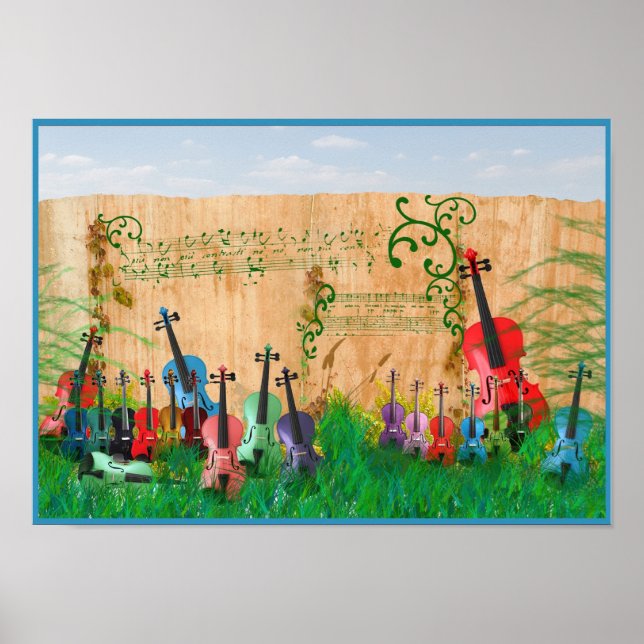 Violin Garden Poster (Vorne)