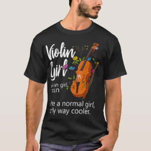 Violin Girl Definition Blume Musiker Violinist T-Shirt