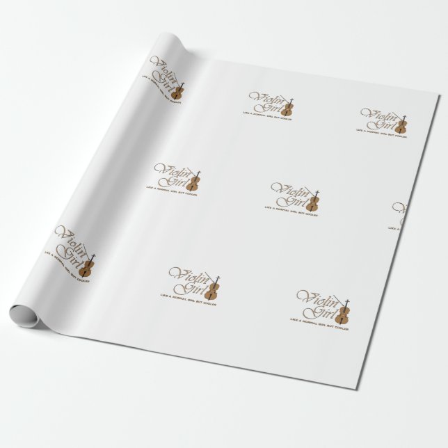 Violin Girl, wie ein normales Mädchen, aber cooler Geschenkpapier (Ungerollt)