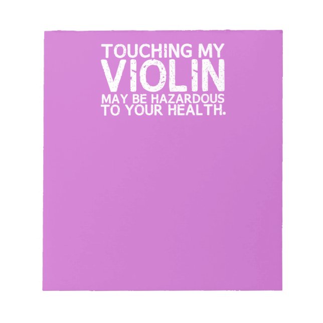 Violin Hazard Notizblock (Vorderseite)
