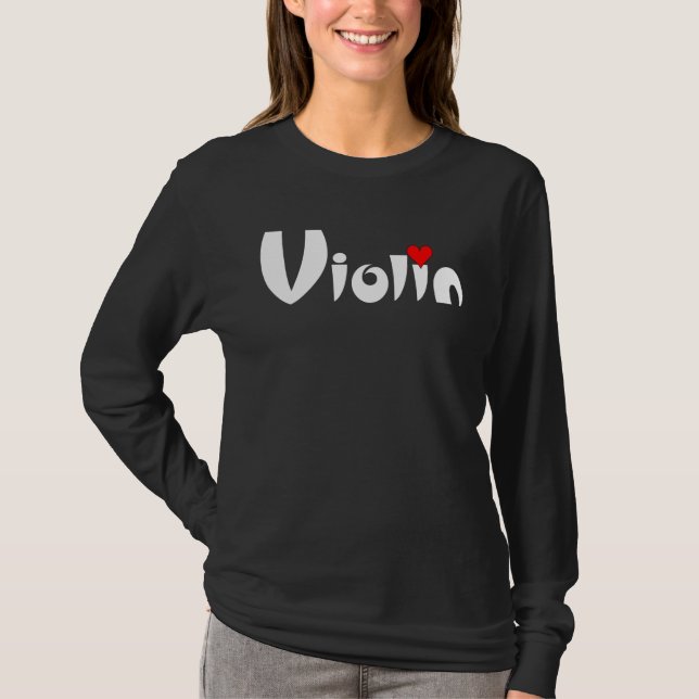 Violin Heart  T-Shirt (Vorderseite)