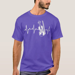Violin Heartbeat - Geschenk Musikinstrument Violin T-Shirt