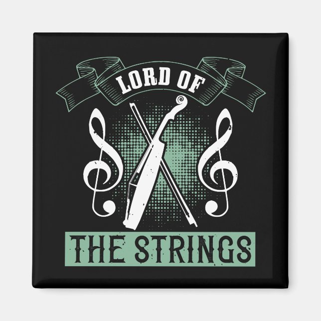 Violin - Herr der Streichungen Magnet (Vorne)