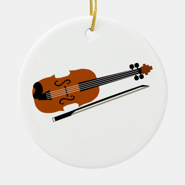 Violin Keramik Ornament (Vorne)