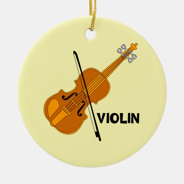 Violin Keramik Ornament (Vorne)