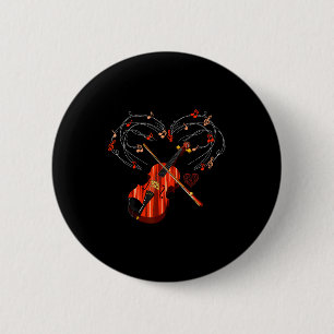 Violin Liebesherz Geiger Valentinstag Geschenk Vio Button