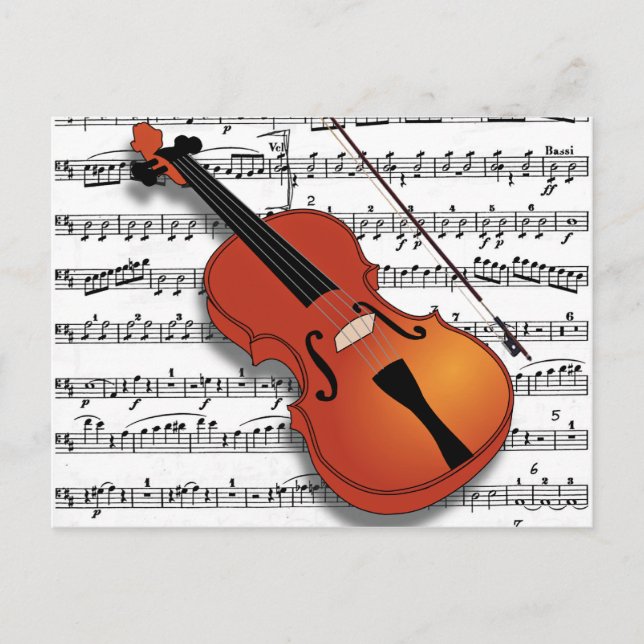 Violin Lover_ Postkarte (Vorderseite)