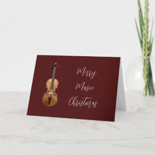 Violin Merry Music Weihnachten Elegante Typografie