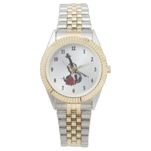 Violin Music Black Numbers Armbanduhr