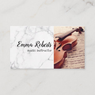 Violin Music Instructor Business Card Visitenkarte
