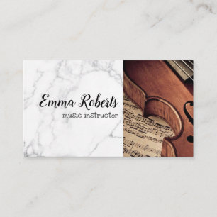 Violin Music Instructor Business Card Visitenkarte