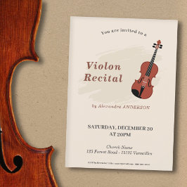 Violin Music Recital Invitation Einladung