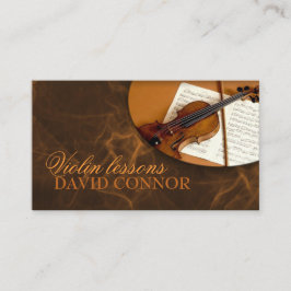 Violin Music Teacher Classic Business Card Visitenkarte