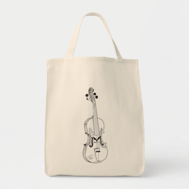 Violin Music Tote Bag Tragetasche (Vorne)