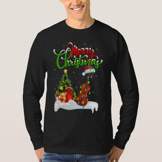 Violin Music   Xmas Decorations Santa Violin Chris T-Shirt (Vorderseite)
