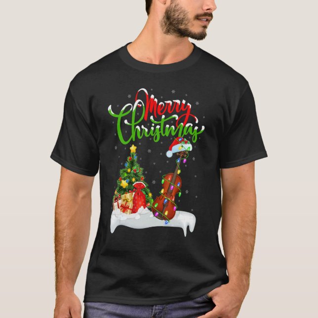 Violin Music   Xmas Decorations Santa Violin Chris T-Shirt (Vorderseite)