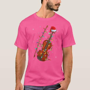 Violin Music Xmas Lights Weihnachten T-Shirt