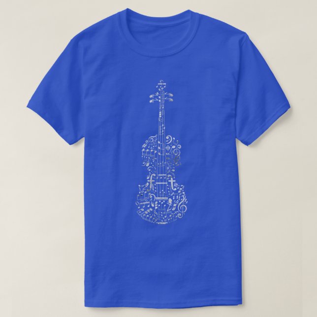 Violin Musical Notes Cool Musicians Classical Musi T-Shirt (Design vorne)