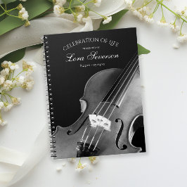 Violin Musician Feier des Life Gast Book Notizblock