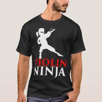 Violin Ninja Violinist Music Lover Geschenk Vorher T-Shirt