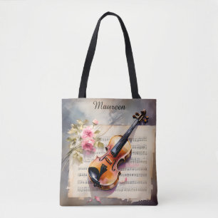 Violin Noten und Blume