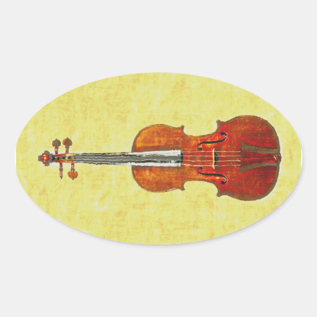 VIOLIN OVALER AUFKLEBER (Vorderseite)