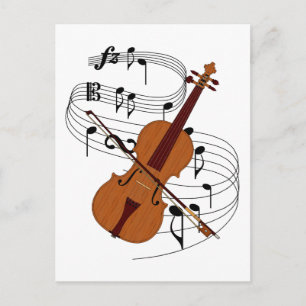 Violin Postkarte